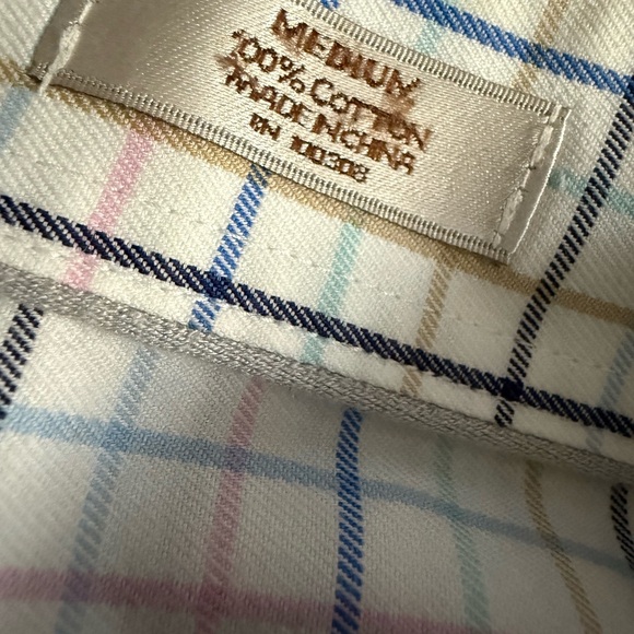 Peter Millar Nanoluxe Easy Care Button Up Long Sleeve Shirt Size Medium - Picture 4 of 4